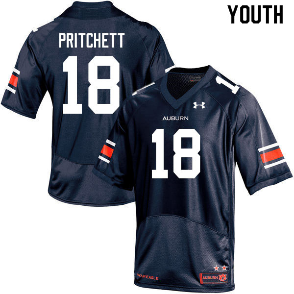 Youth #18 Nehemiah Pritchett Auburn Tigers College Football Jerseys Sale-Navy